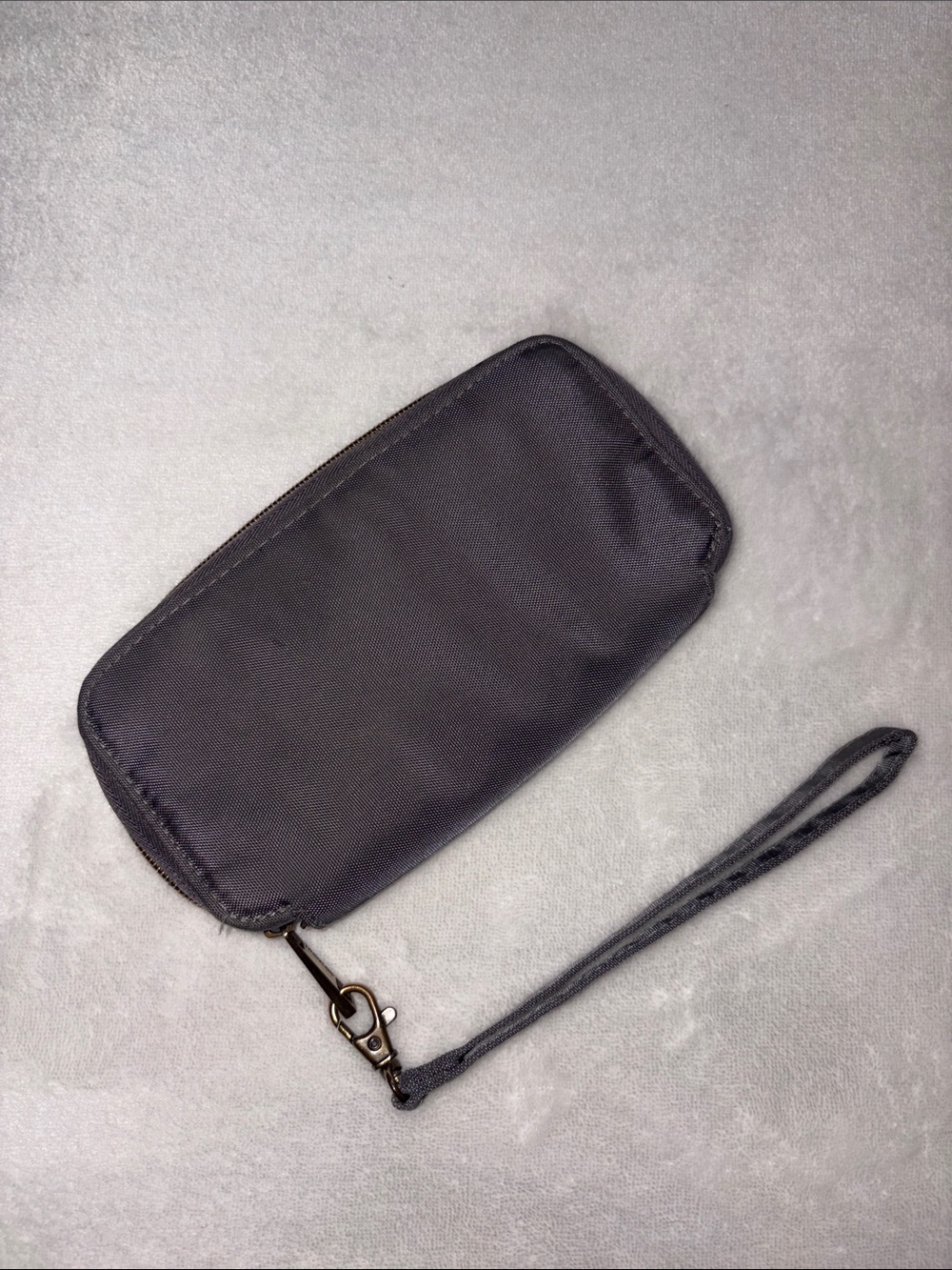 Travelon Dark Gray Wristlet Wallet with Gold Accent - Picture 2 of 7